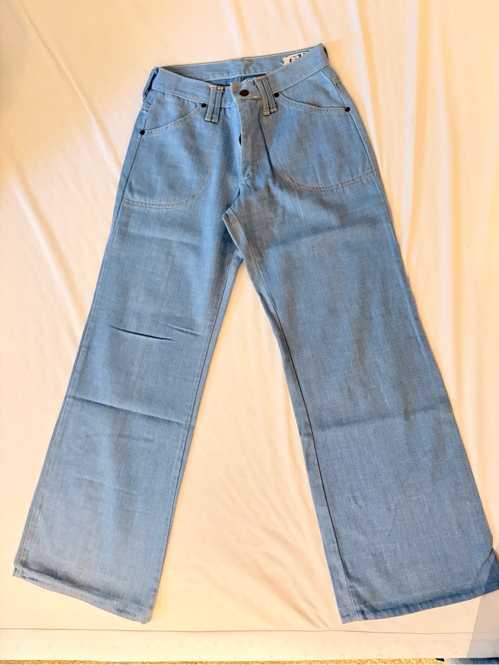 LANDLUBBER VINTAGE 100% cotton Denim | Light Wash Jean | 28| size measurements